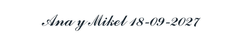 Ejemplo de grabado con la letra Comercial Script